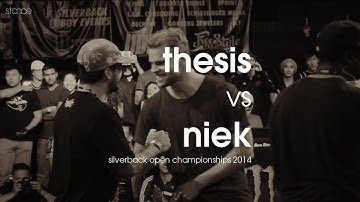 Thesis vs Niek // [1v1 finals] Silverback Open // UDEF 2014