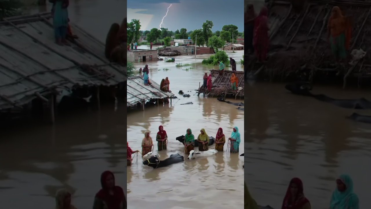 Helpless women😭😭 | Thunderstorm || village || Pakistan | 