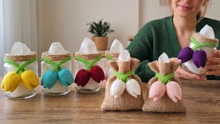 Brilliant idea with scraps, souvenir tulips for sale at a great profit 