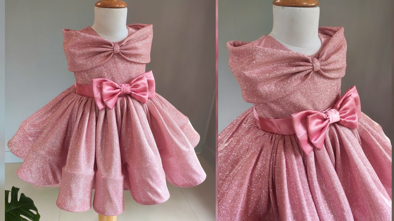 umbrella cutting baby frock / one year baby frock cutting and stitching / easy party wear frock