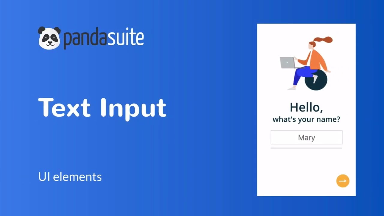 Text Input: Get and Display Text from an Input Field - PandaSuite - YouTube