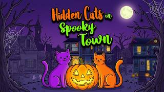 Can You Spot All the Cats Hidden in This Spooky Town? 🎃👀