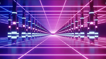 Neon Lights Modern Animated Loop Background - Free Footage - Motion Made/Tunel corridor/Nice free