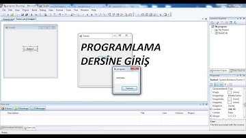 Visual Basic İle Programlama | FORM UYGULAMASINA GİRİŞ - Ders 1