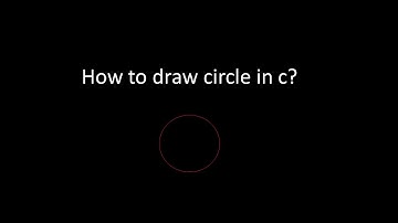 How to draw circle in c ?