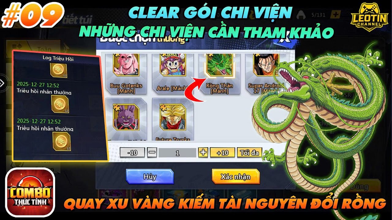 COMBO THỨC TỈNH #9 CHI VIỆN NÊN CHƠI - ROLL 5M KIẾM RỒNG XANH VÀ CÁI KẾT KO THỂ ĐẸP HƠN