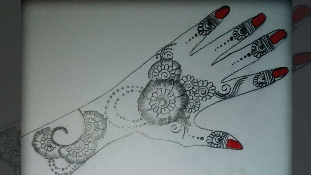 Pencil Hand Mehndi Design Drawing ~ Drawing Easy Mehndi Pencil Sketch ...