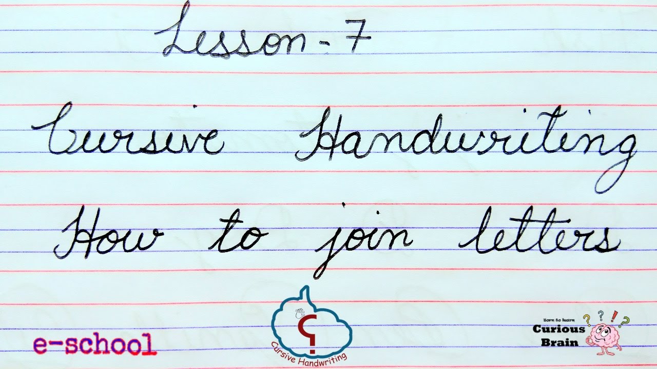 How To Write Cursive Letters Step By Step