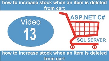 how to increase stock when an item is deleted from cart