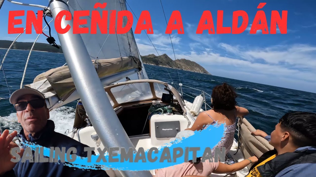 Navegamos a vela de la Ría de Vigo a Aldán con viento fresco