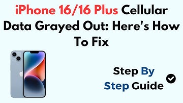 iPhone 16/16 Plus Cellular Data Grayed Out: Here