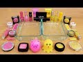 Mixing Makeup Eyeshadow Into Slime ! Pink vs Yellow Special Series Part 26 Satisfying Slime Video