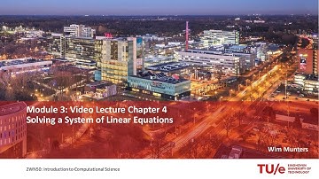 2WN50 Module 3: Solving Systems of Linear Equations - Gauss-Jordan elimination method