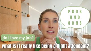 what it's like being a flight attendant || pros and cons