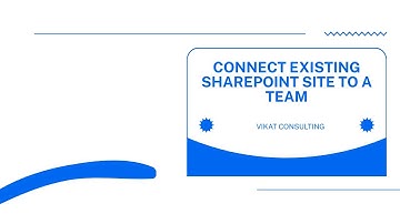 Connect existing SharePoint site to a Microsoft Team
