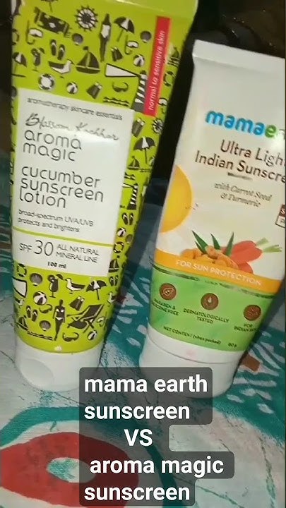 Mama Earth Sunscreen VS Aroma Magic Sunscreen ll Honest Review Ll mama-earth-sunscreen-vs-aroma-magic-sunscreen-ll-honest-review-ll