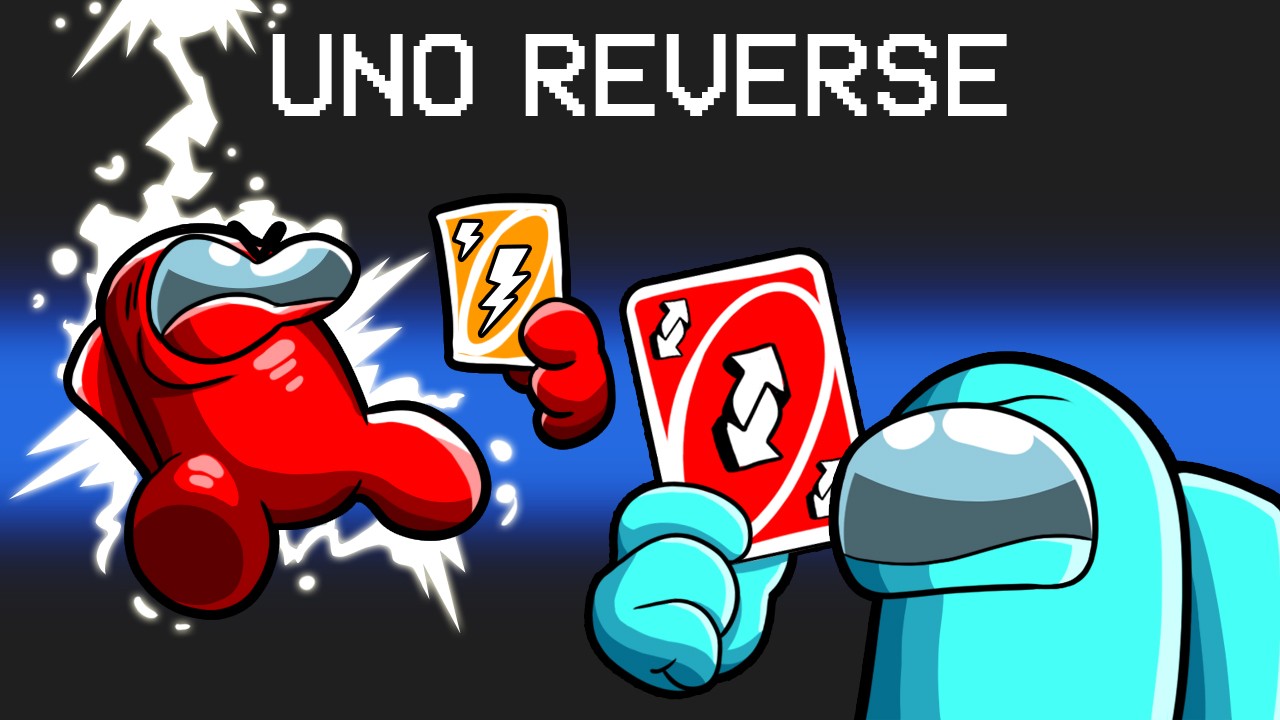 Crewmate uses UNO reverse card against the Impostor 