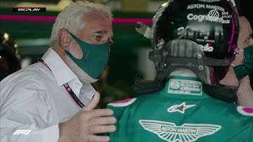Lawrence Stroll & Lance Stroll After Crash Azerbaijan GP Race F1 2021