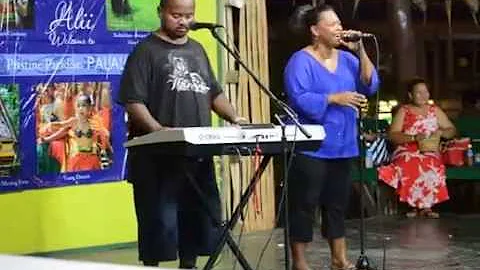 Tamara and Larson at the night market -- Ngarke Ch...