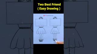 Two Best Friend Love  | Happy Friendship Day Drawing | #shorts