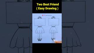 Two Best Friend Love ♥ | Happy Friendship Day Drawing | #shorts