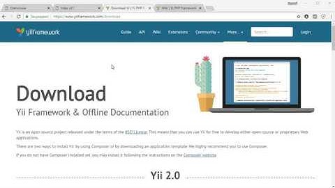 Установка Yii2 на OpenServer