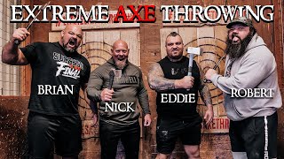 EXTREME AXE THROWING | STRONGEST MEN IN HISTORY | EDDIE HALL, ROBERT OBERST, NICK BEST