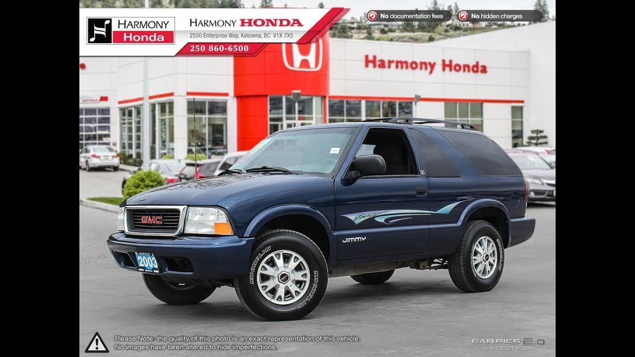 2003 Gmc Jimmy Sls Harmony Honda Blue U5759a Kelowna Bc Youtube