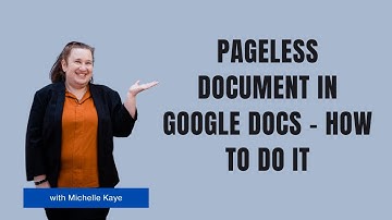 Pageless document in Google Docs - how to do it