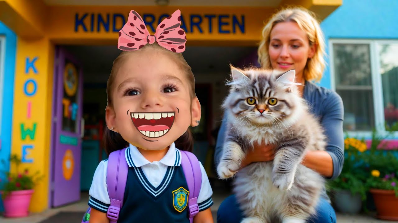 YAVRU KEDİ İLE EVA'YA OKULDAN ALMA SÜRPRİZİ!