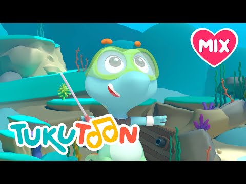 Mix de Canciones Infantiles 🦎🎶 Tico el Lagartico canta y juega con amigos 🐘🐋🦖🐒 | TukuToon Oficial
