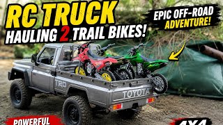 RC Truck Hauling a Dirtbike