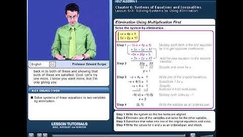 LESSON 6.3 SYSTEMS BY ELIMINATION