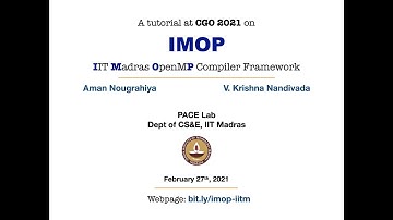 IMOP Tutorial at CGO 2021