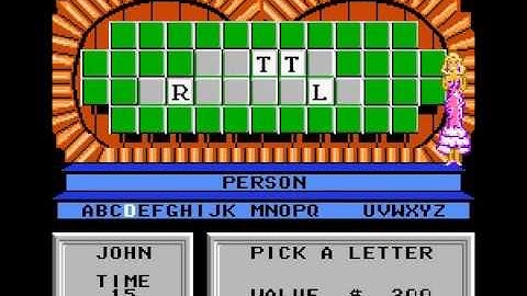 Wheel of Fortune - Featuring Vanna White (NES / Nintendo) - Vizzed.com Play