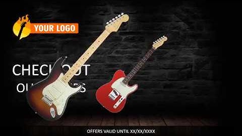 Digital Signage PowerPoint Template / Music Store Promo