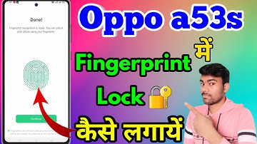 Oppo a53s Main Fingerprint Lock Kaise Lagaye | How To Set Fingerprint Oppo a53s