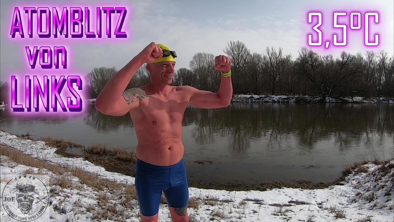 ATOMBLITZ VON LINKS - HARDCORE SNOW ICE WINTER SWIMMING IN THE MIGHTY RIVER MOACH -PAYBACKTIME