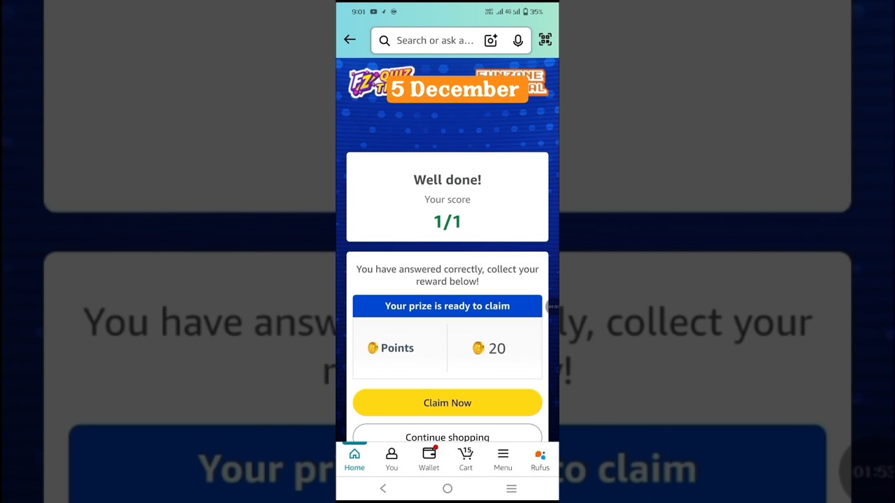 Amazon daily coins quiz answer 5 December 2025