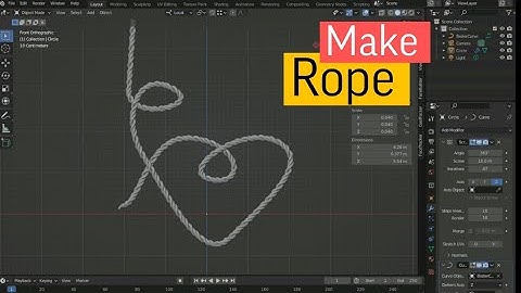 Create Rope in blender | how to make rope in blender #3danimation #blender