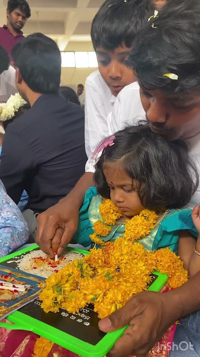 Askharabyasam at Basara temple #shorts #ytshorts #trending #basara #saraswati #aksharabyasam
