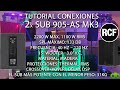 2x RCF SUB 905-AS MK3 Subwoofer activo 15" Tutorial Cableado con 2 Subwoofers Disco Movil DJ