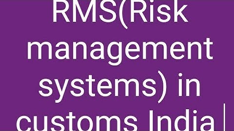 what is risk management system in customs|| complete definition