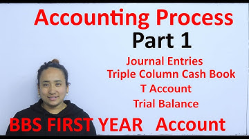 Accounting Process Part 1 BBS First Year Account Solution in Nepali Important Question