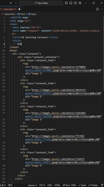3D spinning image carousel | HTML, CSS, and JavaScript | Coding Atlas ...
