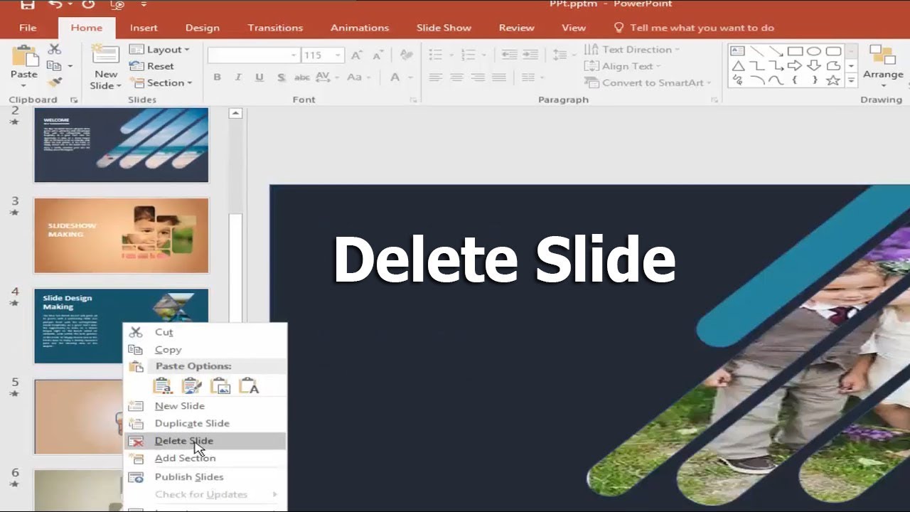 presentation remove slide