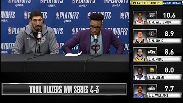 Enes Kanter & Evan Turner postgame interview | Nuggets vs Blazers Game 7 | 2019 NBA Playoffs