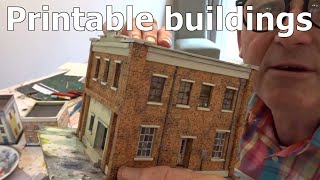 Model train printable buildings industrial package