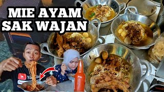 MIE AYAM SAK WAJAN 14 RIBU FULL TOPPING !! OMSET PULUAN JUTA