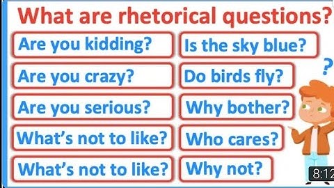 What are rhetorical questions?Types of questions | Learn with examples